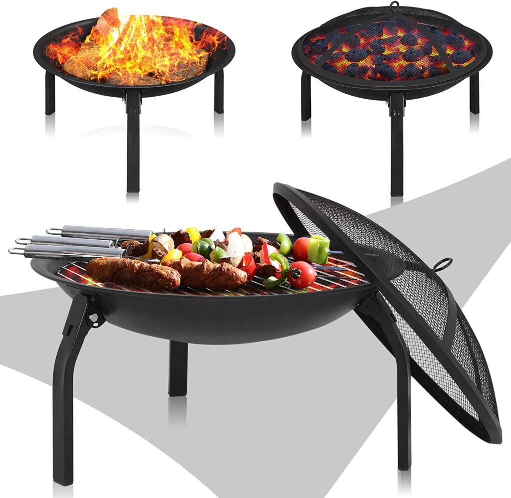 22" Foldable and camping steel Firepit SJ-FT098