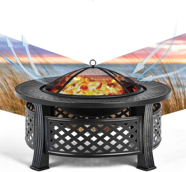 32 inch round fire pit