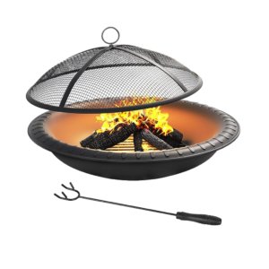 30-inch steel fire pit bowl for camping,outdoor fire. hearth bowl