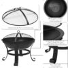 22-Zoll Rundes Feuerbecken Mit Grill