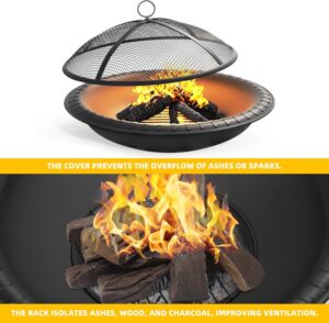 fire bowl with log