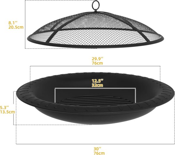 30 inch fire bowl with spark