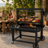 Heavy Duty Santa Maria BBQ Grill | Adjustable Height Outdoor Charcoal Grill for Commercial & Backyard Use 1