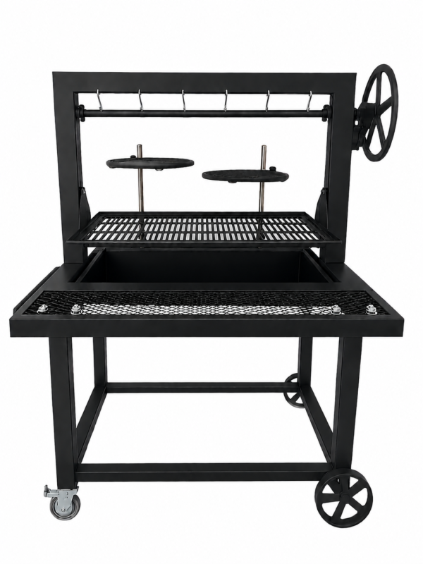 Heavy Duty Santa Maria BBQ Grill | Adjustable Height Outdoor Charcoal Grill for Commercial & Backyard Use 1